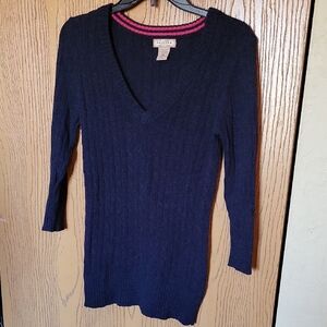 Arizona Jean Company Dark Blue V-Neck Sweater